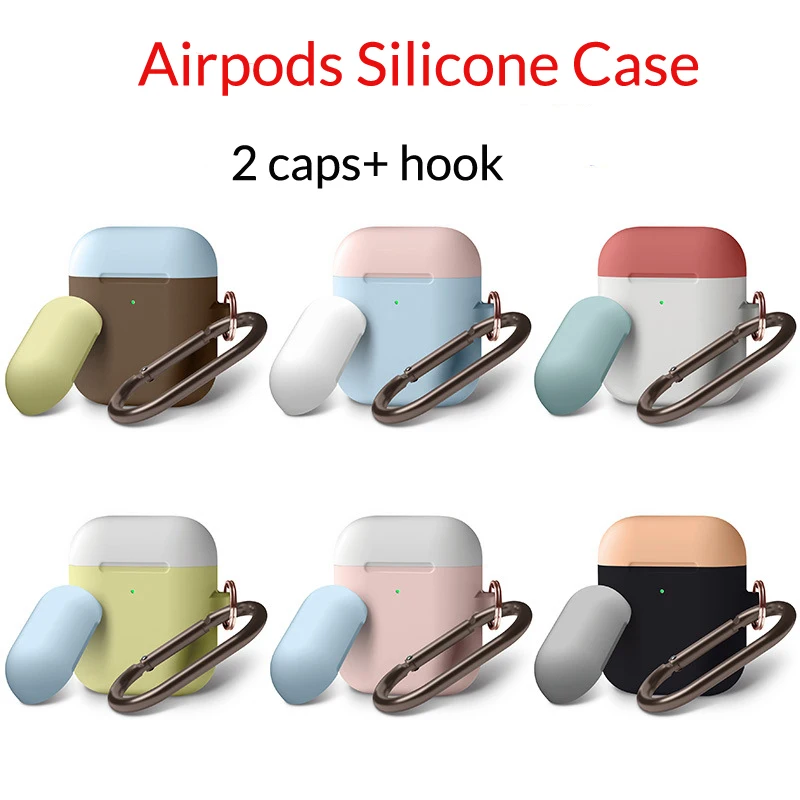 Силиконовый чехол s для Airpods 2nd защитный наушников Apple Airpods2 Air Pods 1 2 ударопрочный
