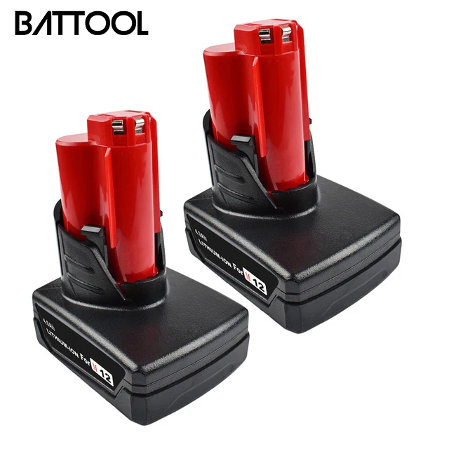 BATTOOL для Милуоки M12 3000 мА ч Li Ion Перезаряжаемые Батарея 48 11 2401 MIL 12A LI батареи
