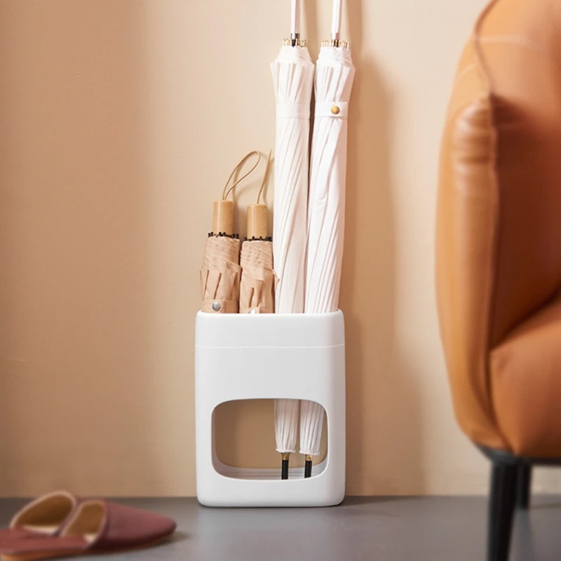 

Creative Umbrella Rack Stand 4 Holes Draining Can Storage Holder Organizer Hallway Entryway Home Office