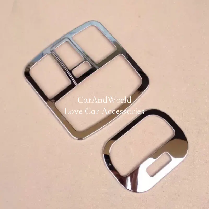 

For JAC S5 2013-2018 Front Rear Read Light Frame Cover Roof Lamp Switch Button Trims ABS Chrome Sticker Car Interior Accessories