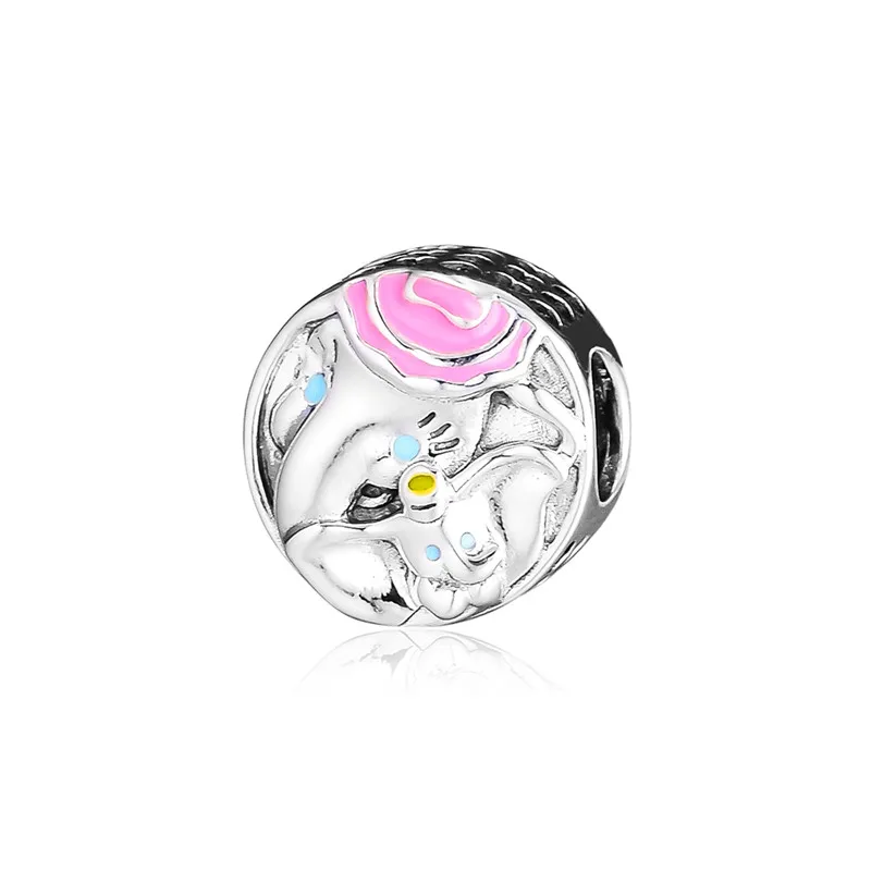 Fits Europe Bracelets beads Dumbo & Mrs. Jumbo Charm 925 Sterling Silver Bangle Beads DIY Making Fine Jewelry