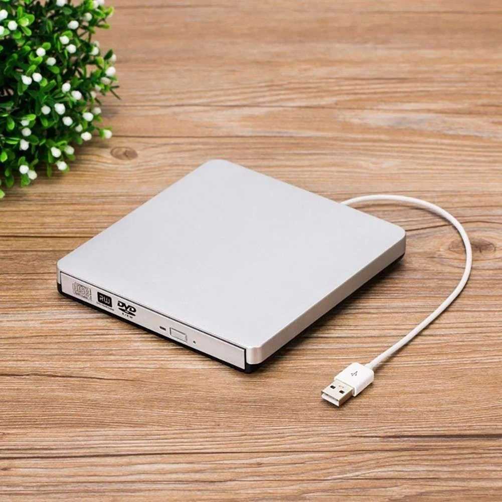 USB 2,0 компактный Пишущий привод/горелка/реписатель/CD rom Внешний DVD привод для ПК ноутбука