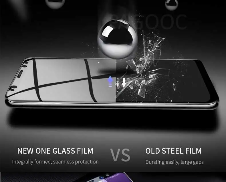 Закаленное стекло с закругленными краями 100D для samsung Galaxy Note 8 9 S7 S6 Edge S9 S8 Plus Защитная пленка для экрана прозрачное стекло