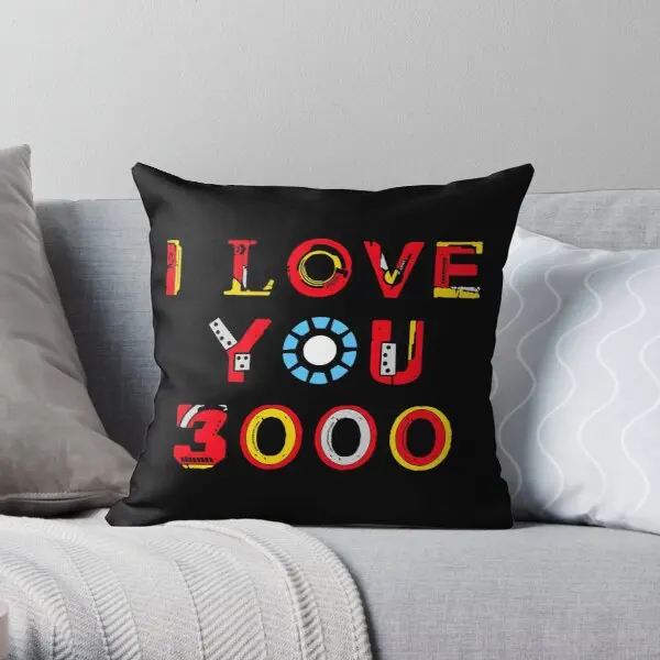 

I Love You 3000 v2 Soft Decorative Throw Pillow Cover for Home Pillows NOT Included