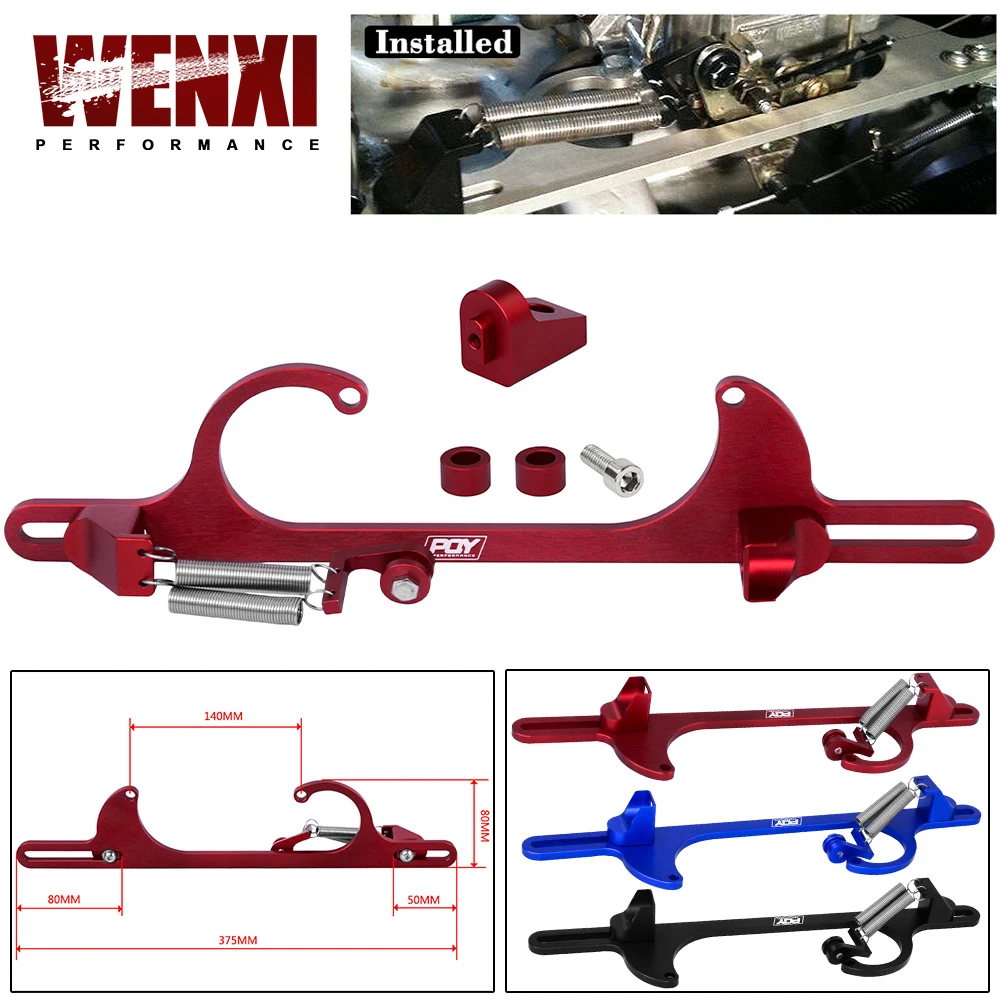 Billet Aluminum Throttle Cable Bracket For Ford cable Fit Quick Fuel 4150 and 4160 Carburetor 350 FF WX-TCB01 |