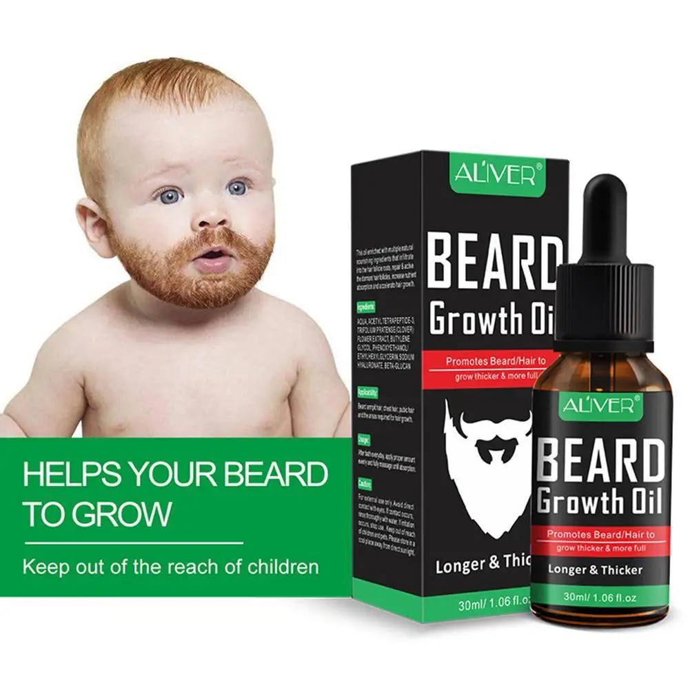 

30ml Professional 100% Natural Organic Beard Growth Beard Beard Shiny For Men Oil Smoothing Treatment Grooming Care Essenti O1G3