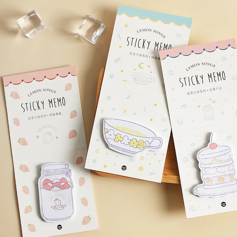 

30 pages Strawberry Fruit Jam Memo Pads Sticky Notes School Office Supply Student Stationery
