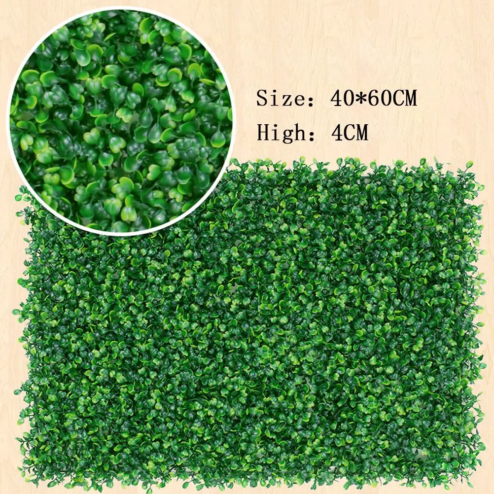 Искусственная трава для живой изгороди ковыль зелени Панель стены забор ковер