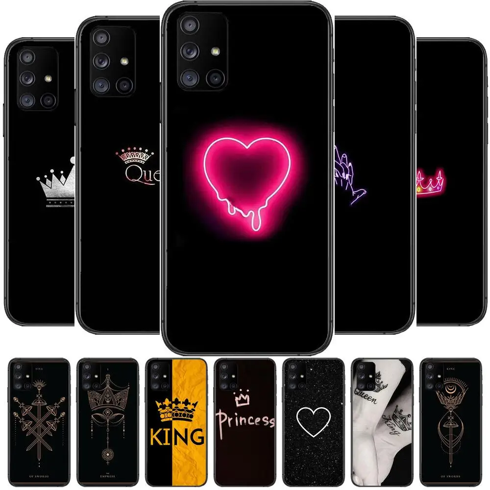 

Popular couple love couple shell Phone Case Hull For Samsung Galaxy A50 A51 A20 A71 A70 A40 A30 A31 A80 E 5G S Black Shell Art C