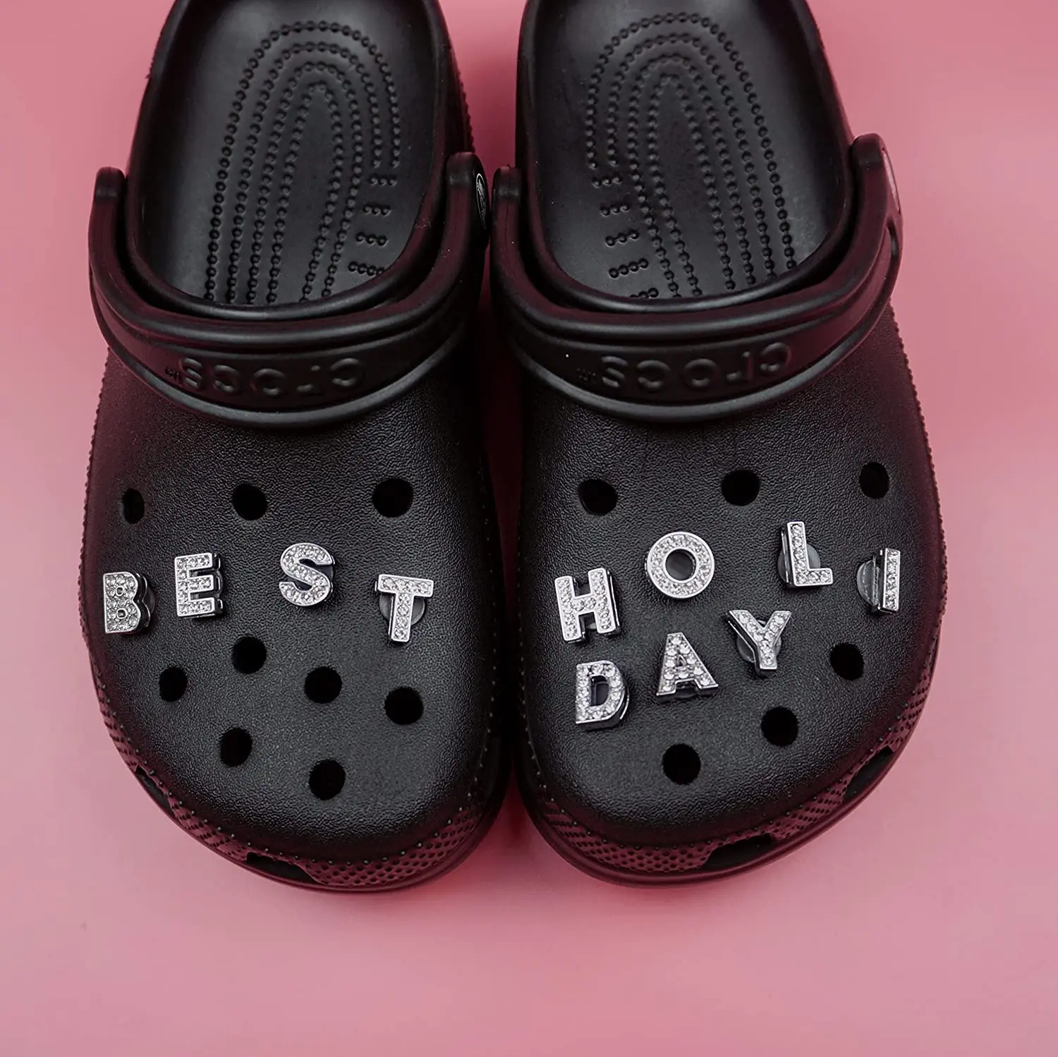 Alloy diamond Different Alphabets Numbers jibz for croc Shoe Charms Decoration for Boy and Girl