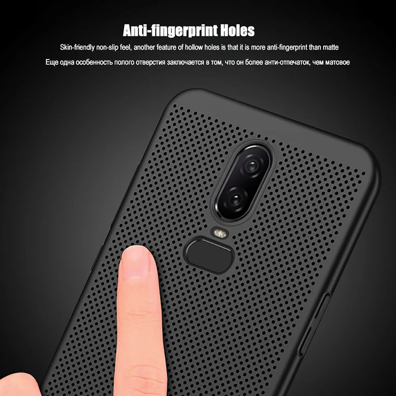 Heat Dissipation Breathable Case For Oneplus 7 Pro 6 6T Matte Hard PC Cover One Plus 5 5T Hollow Cool Ultra Thin |