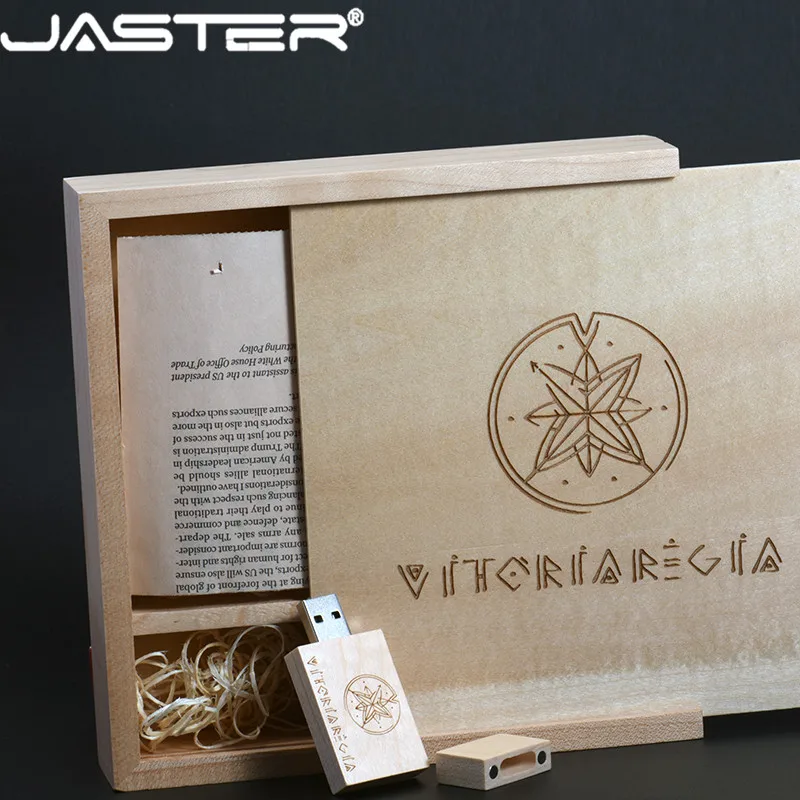 Деревянный фотоальбом JASTER деревянный usb + коробка флэш-накопитель 8 ГБ 16 32 64