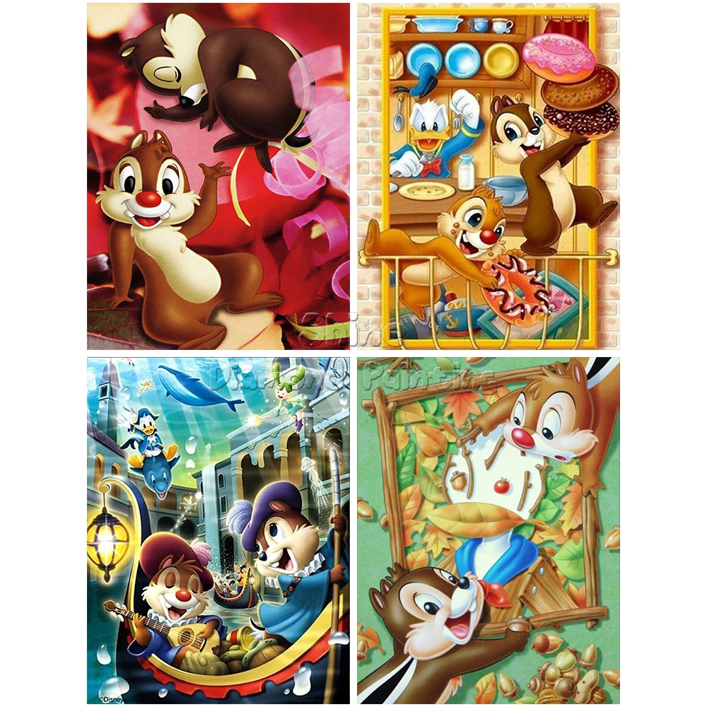 

Алмазная живопись, мультяшная мозаика, белка, Детский Набор для вышивки 5D своими руками, домашний декор, квадратная круглая стразы, вышивка ...