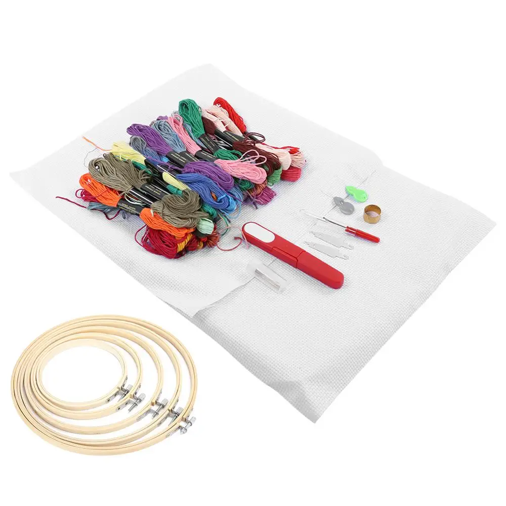 100 Цвета нить для вышивки швейная комплект Бамбук Вышивка крестом иглы сделай сам