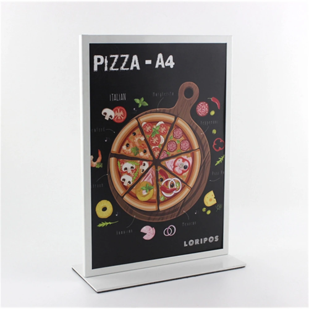 Металлическая Двухсторонняя Настольная рекламная стойка A4 для постера