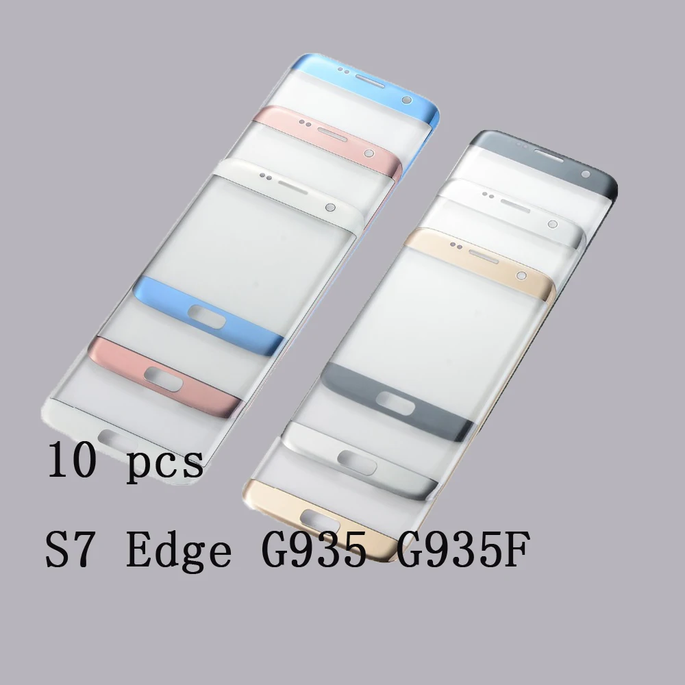 10 шт. стеклянная передняя внешняя панель для Samsung Galaxy S7 Edge G935 G935F ЖК-дисплей