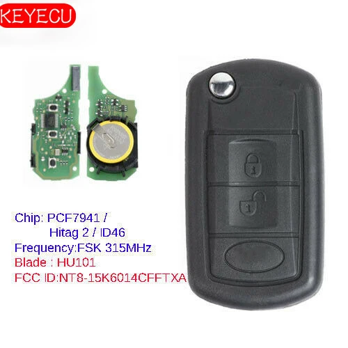 

KEYECU дистанционный ключ 3B Fob 315 МГц PCF7941 Замена для Land Rover LR3 Range Rover Sport 2005-2009
