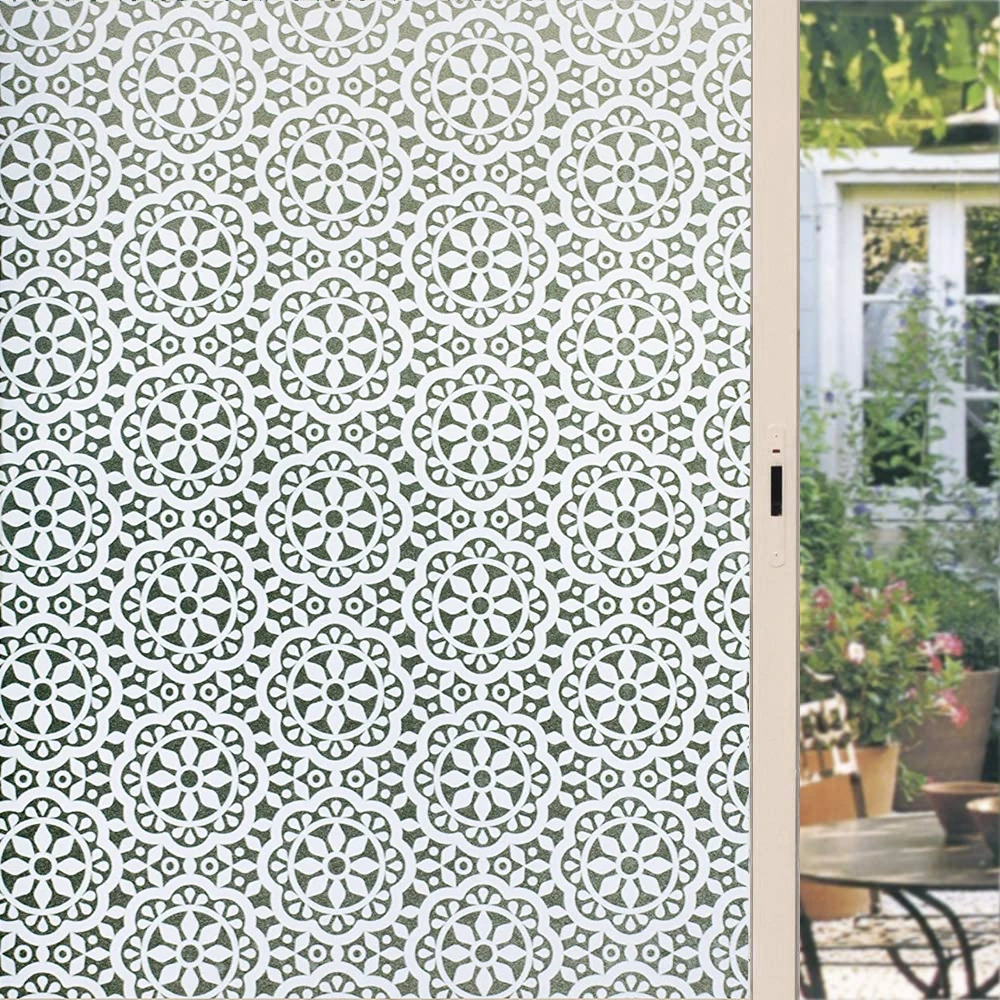 

YaJing Window Film Frosted Glass Film Static Cling Self-adhesive for Glass Door Window Heat Control Decorative Anti-UV Stickers