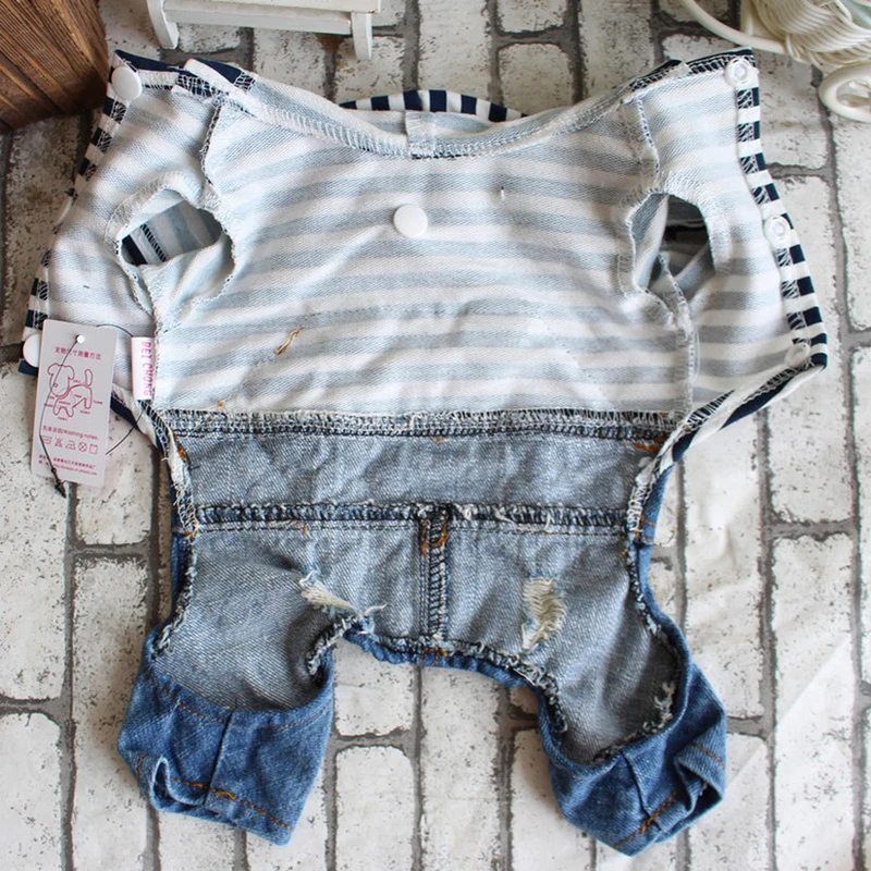 Одежда для собак весна и лето плюшевый медведь собака четыре фута джинсовый