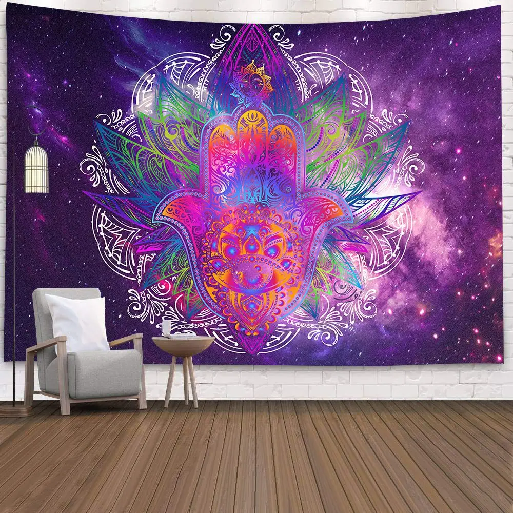 Witchcraft Tarot Tapestry Psychedelic Wall Hanging Carpets Polyester Fabric Hippie Boho India Decor Gypsy Mandala Blankets budha | Дом и сад