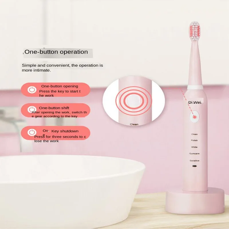 Dilip электрическая зубная щетка обновленная взрослая Водонепроницаемая