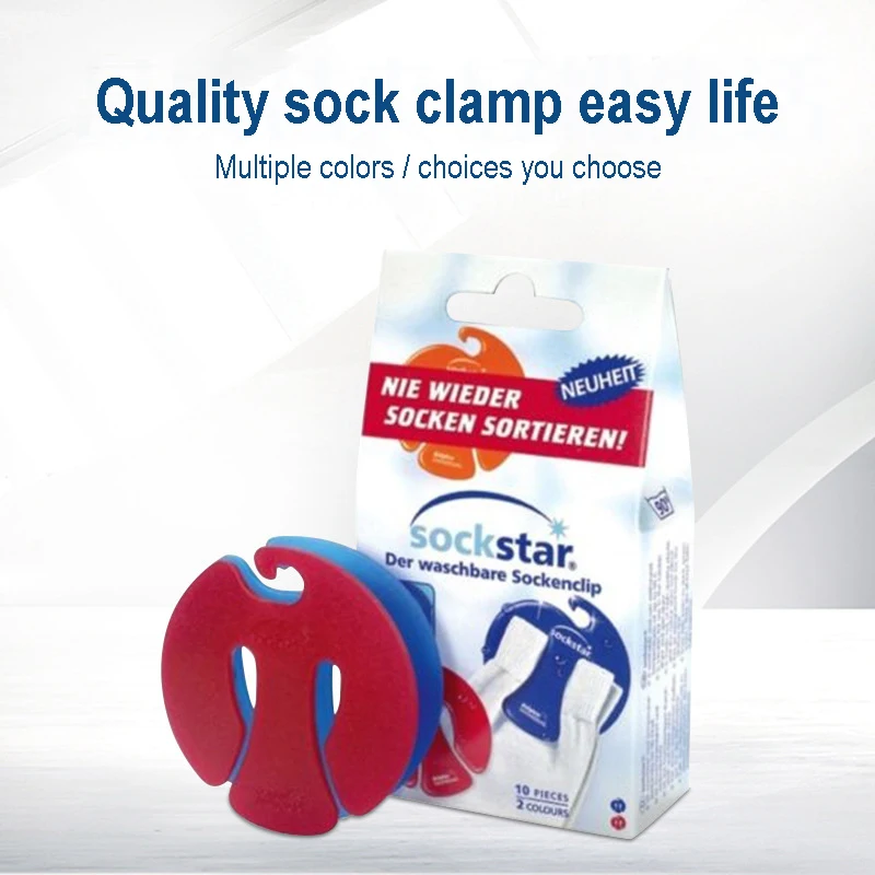 

6 Pcs Sock Clips Colorful Socks Organizers Sorters Holders