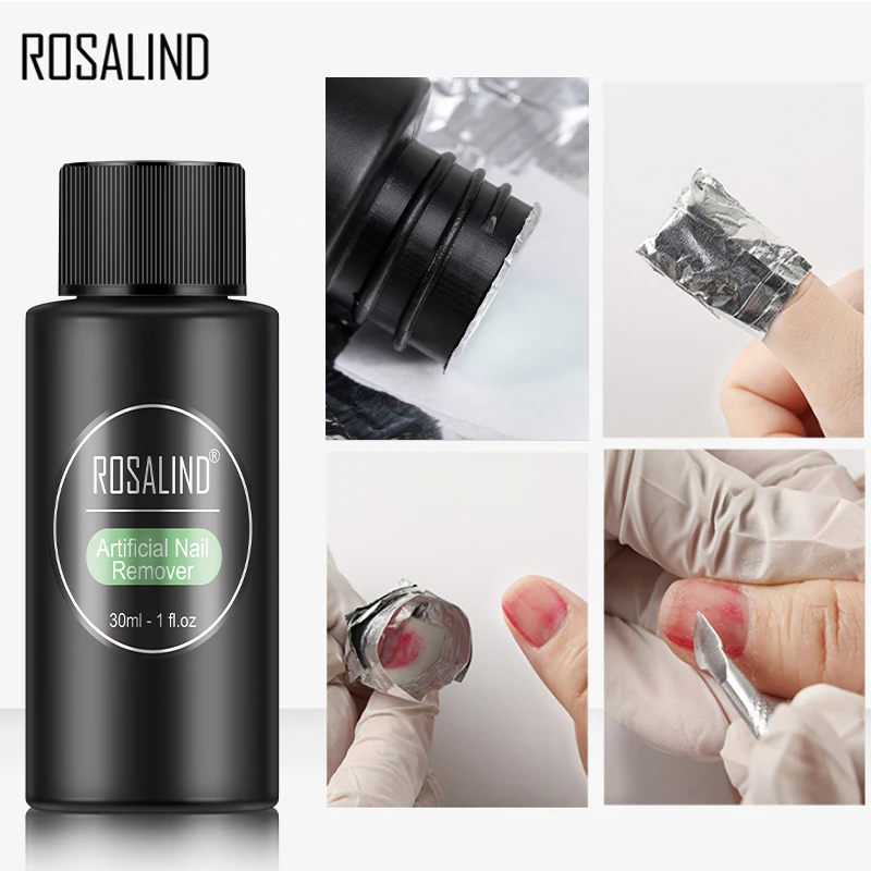 Жидкость для снятия лака c ногтей Rosalind 30 мл