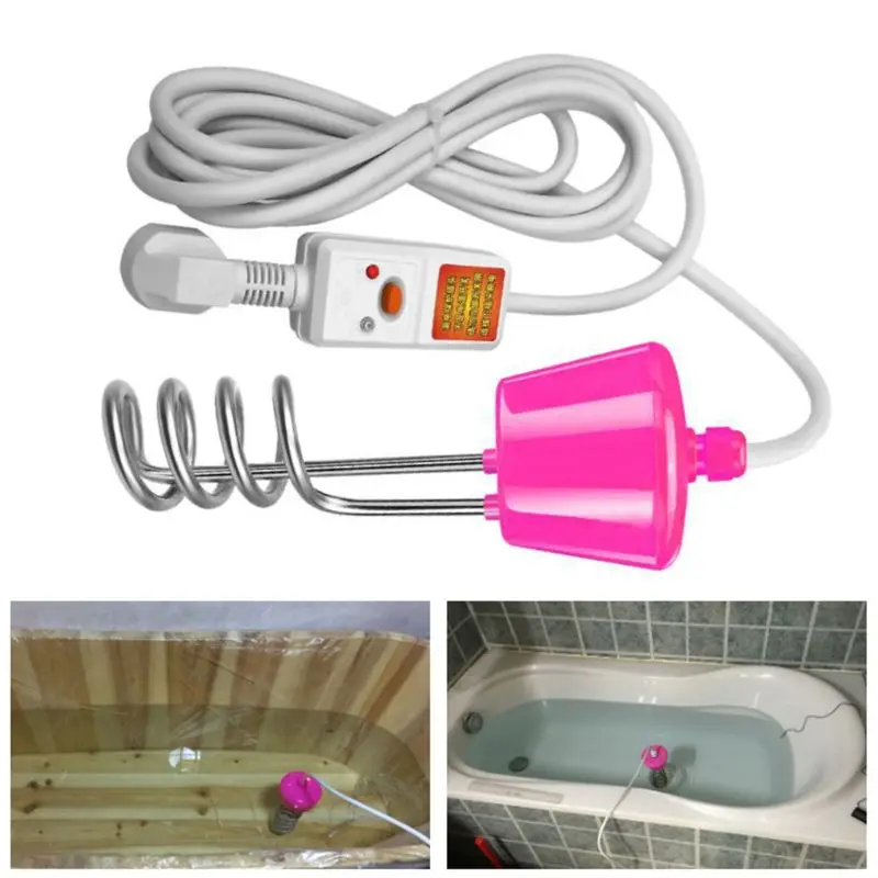 

Protable 1500W Electric Water Heater Floating Spiral Immersion Heating Element