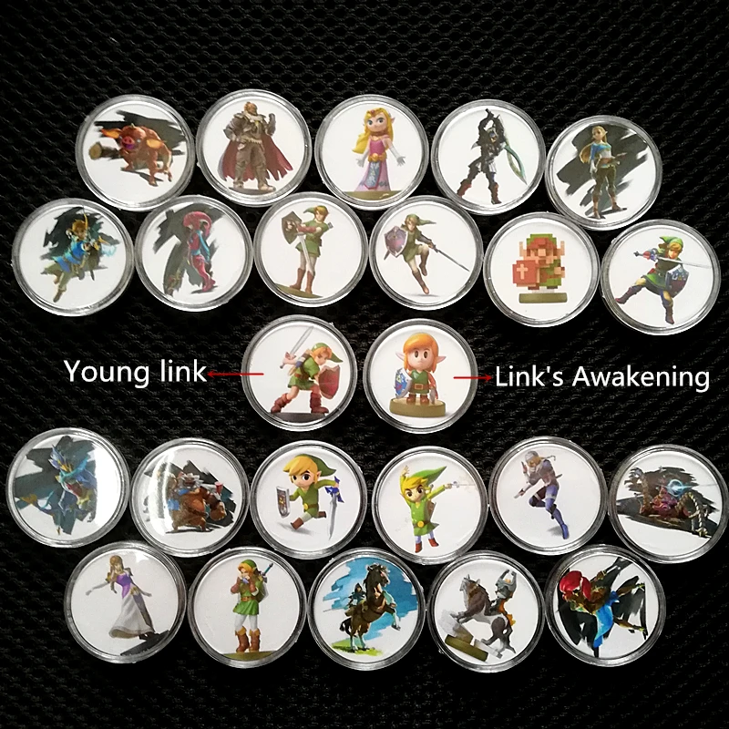 25 шт./компл. Zeldaes BOTW Game Collection Coin Amxboo NFC Card Amxxbo Ntag215 Chip NS Switch быстрая доставка |
