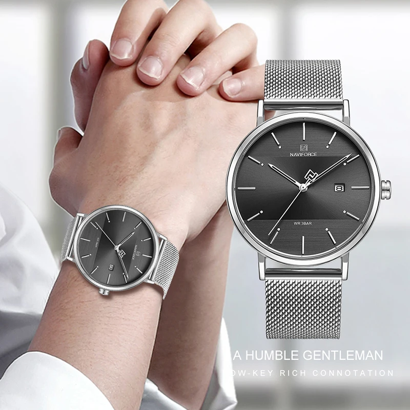 2020 мужские часы NAVIFORCE Топ бренд роскошные парные с водонепроницаемым стальным