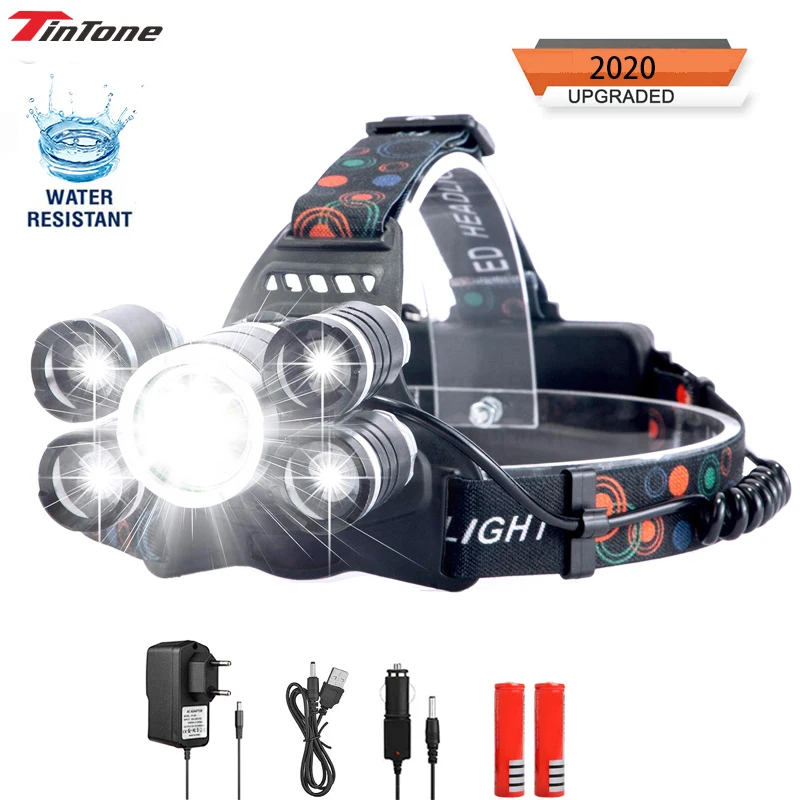 

Налобный фонарь светодиодный T6, 8000 лм, с аккумулятором 18650, для рыбалки, охоты