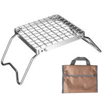 grate encrypted stainless steel for camping with storage bag picnic barbecue tool home portable folding grill mini heavy duty