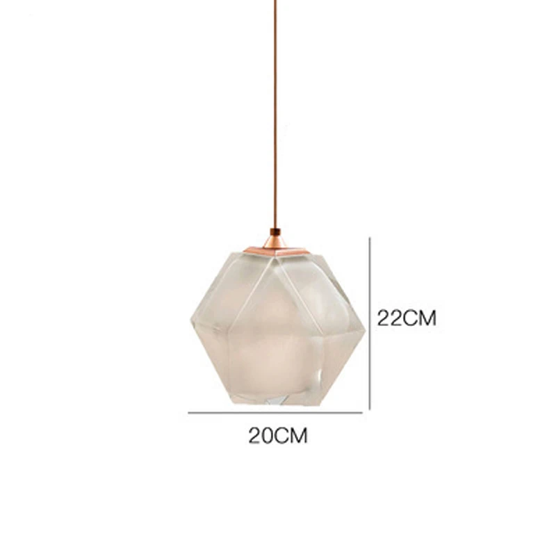 Goedkoop Nordic Moderne Eenvoudige Creatieve Glas Restaurant Kleine Hanglamp Bar Art Slaapkamer Nachtkastje Glazen Hanglampen