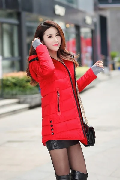 ZOGAA новые женские пальто с переснованными лентами модные теплые облегающие