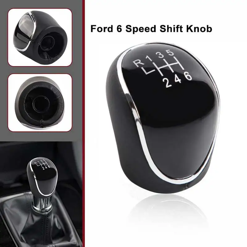 Кожаный Рычаг переключения передач 6 скоростей рычаг для Ford Mondeo Mk4 S-Max C-Max Focus Mk2