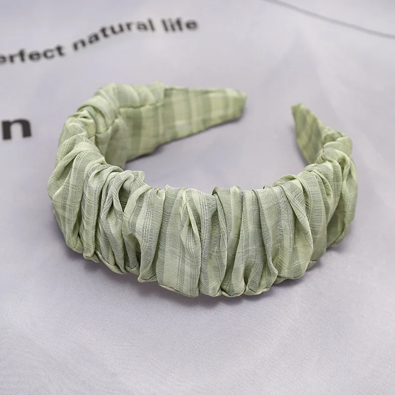 

Pleated Hair Band Lady Soft Fabric College Wind and Hair Accessories Woman C885