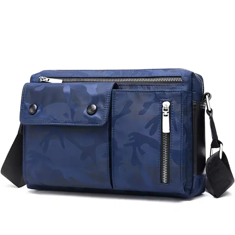 

10 inch Camouflage Oxford Mens Bag Waterproof Casual Men Blue Bags Male Cross Body Shoulder Office Bags For Men High Quality