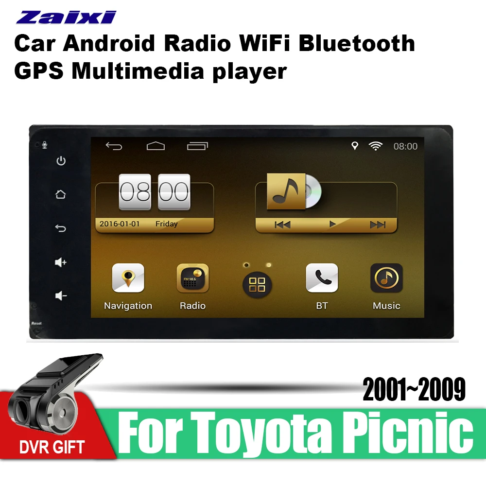Автомобильный мультимедийный плеер ZaiXi Android с GPS для Toyota пикника 2001 ~ 2009