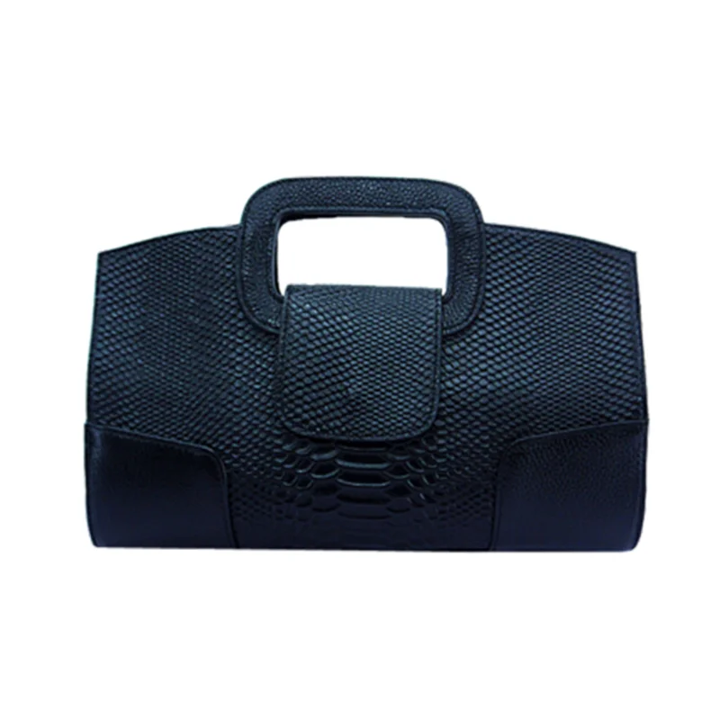 Повседневный клатч из воловьей кожи с крокодиловым узором женская сумка на плечо