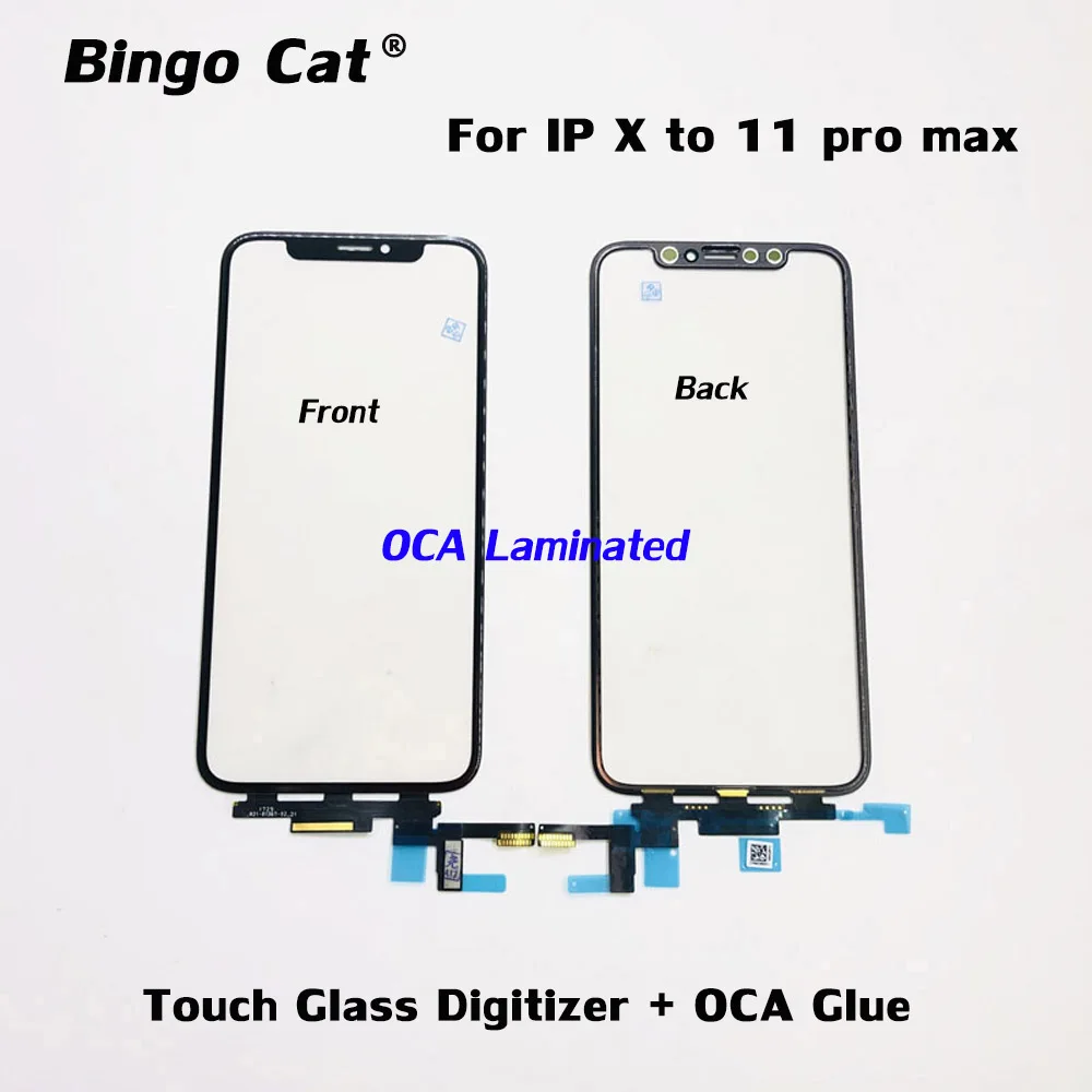 5 шт. сенсорный экран дигитайзер стеклянная панель объектива с OCA клейкая пленка