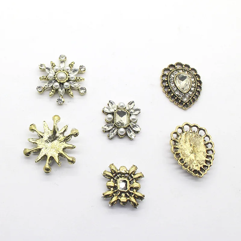 

2 шт./компл. изысканная пряжка в форме капли с бриллиантами в европейском и американском стиле Сделай Сам ювелирные изделия ручной работы ма...