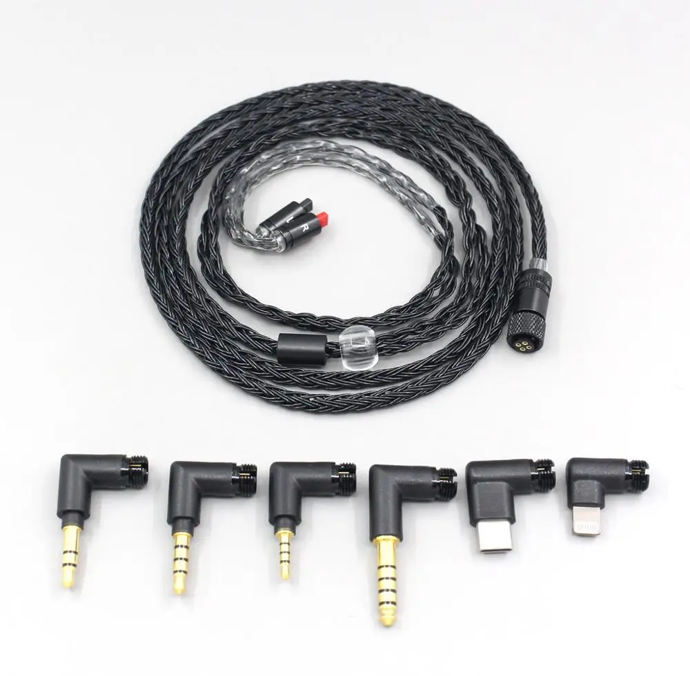 LN006967 16 ядер Черный OCC Awesome все в 1 разъем кабель для наушников аудио Technica ATH IM50 IM70 ath