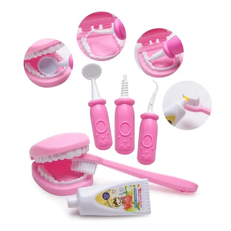 

35/45 Pcs Girls Role Play Doctor Game Medicine Simulation Dentist Treating Teeth Pretend Play Toy For Toddler Baby Kids