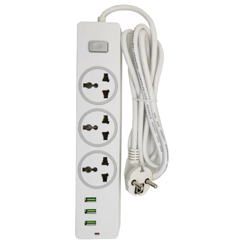 Штепсельная Вилка европейского стандарта 2 м удлинитель универсальная лента