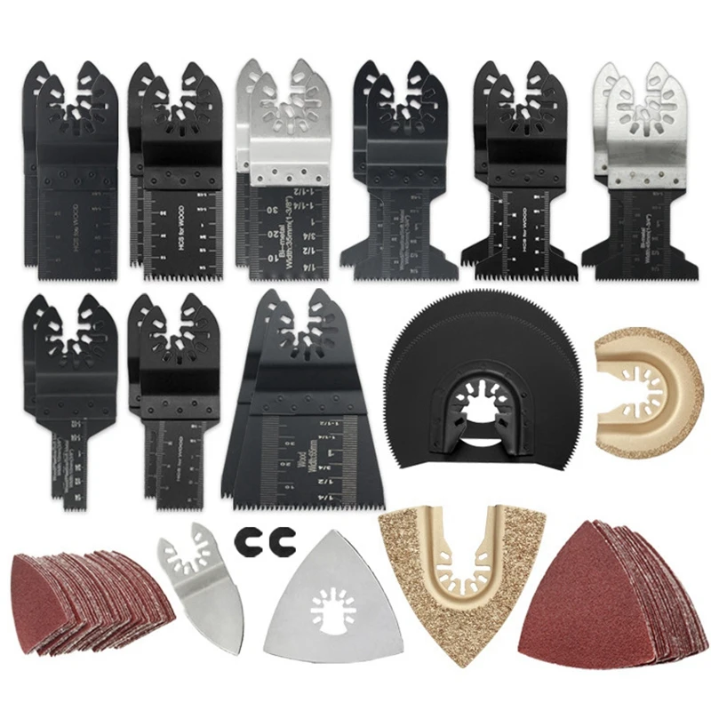 

100 шт. Осциллирующий многофункциональный инструмент набор пильных лезвий для Fein Makita набор многоинструментных лезвий набор многофункционал...