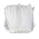 Украшение из больших гусиных перьев, белый плюмас, лента для свадебного платья, аксессуары для одежды, праздничные декоративные перья 10-15 см, оптовая продажа