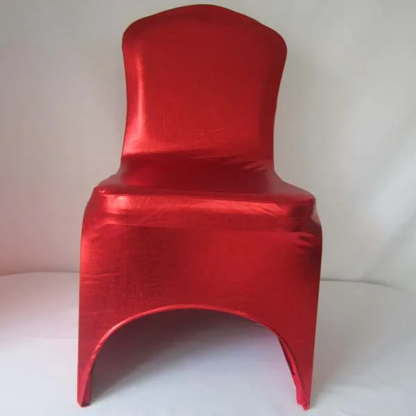 Блестящие эластичные чехлы на стулья из спандекса стрейчевый металлический