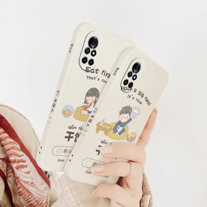 

Anxious Dry Meal Girl Phone Case For Huawei Nova8 8Pro 8SE Nova 7 7Pro 7SE 6 6se 5 5Pro 5Z 5I 5Ipro 5T 4 4E Silicone Cover