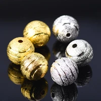 gold plated color round 8mm 10mm hollow matte circles carved brass metal loose big hole beads lot for jewelry making diy crafts