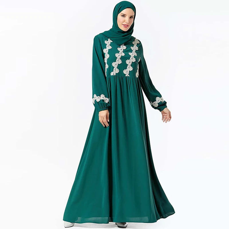 Кафтан абайя Дубайский хиджаб мусульманское платье турецкая исламская одежда